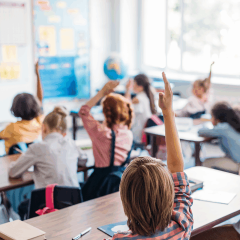 Classroom of students at Title I schools